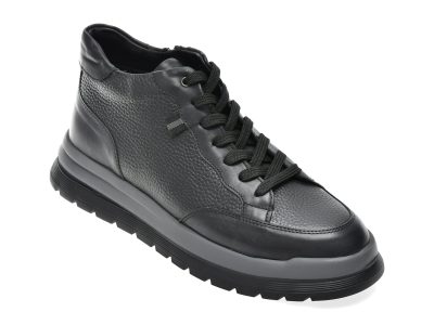 Ghete GRYXX negre, TRL02, din piele naturala
