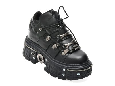 Ghete GRYXX negre, YQ081, din piele ecologica