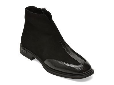 Ghete IMAGE negre, 1531710, din piele intoarsa
