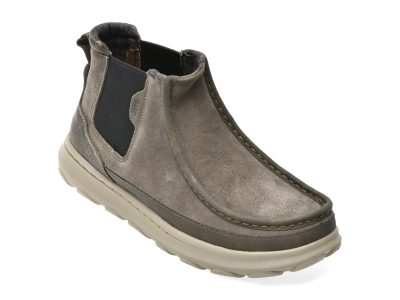 Ghete JEEP kaki, 62020, din piele intoarsa