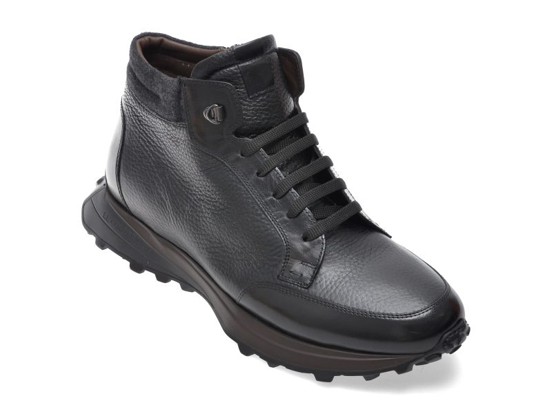 Ghete LE COLONEL negre, 66763, din piele naturala