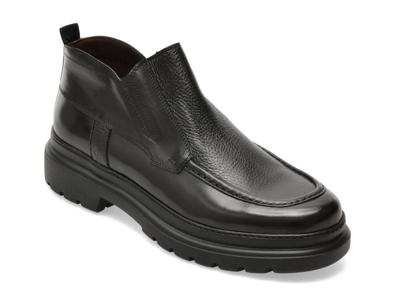 Ghete LE COLONEL negre, 71904, din piele naturala