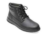 Ghete SKECHERS negre, GARLAN, din piele ecologica