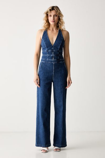 Guess  salopetă pentru femei din denim VAL