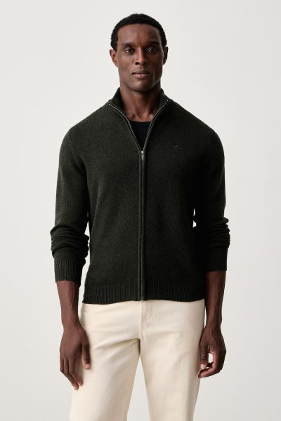 Hackett London  pulover cu fermoar pentru bărbați din lână