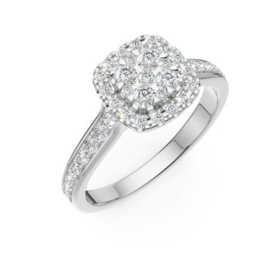 Inel de logodna din aur alb cu diamante de 0.52ct