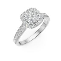 Inel de logodna din aur alb cu diamante de 0.52ct