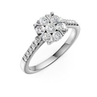 Inel de logodna din aur alb cu diamante de 0.5ct