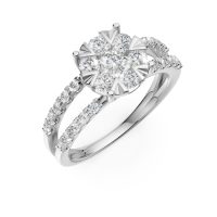Inel de logodna din aur alb cu diamante de 1ct