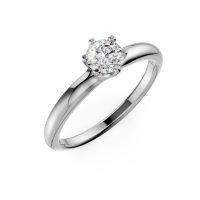 Inel de logodna din aur alb cu un diamant solitaire de 0.57ct