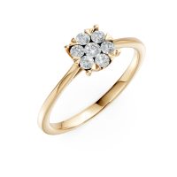 Inel de logodna din aur galben cu diamante de 0.3ct