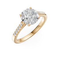 Inel de logodna din aur galben cu diamante de 0.5ct