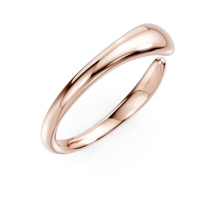 Inel deschis minimalist din aur roz