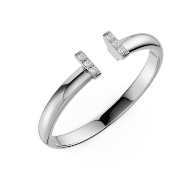 Inel din aur alb cu diamante de 0.014ct