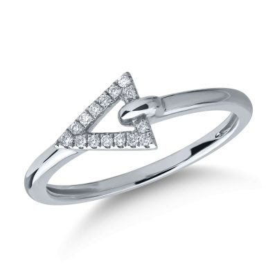 Inel din aur alb cu diamante de 0.06ct