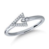 Inel din aur alb cu diamante de 0.06ct