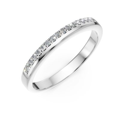 Inel din aur alb cu diamante de 0.11ct
