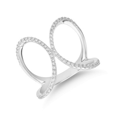 Inel din aur alb cu diamante de 0.31ct