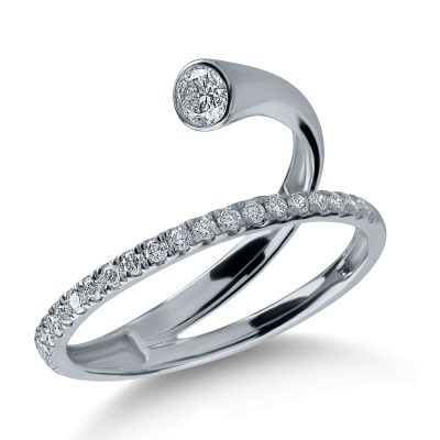 Inel din aur alb cu diamante de 0.33ct