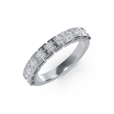 Inel din aur alb cu diamante de 0.38ct