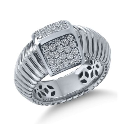 Inel din aur alb cu diamante de 0.44ct