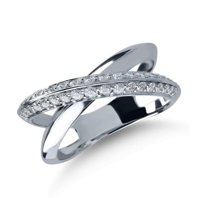 Inel din aur alb cu diamante de 0.52ct