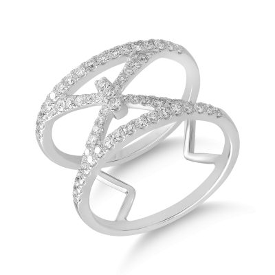 Inel din aur alb cu diamante de 0.56ct