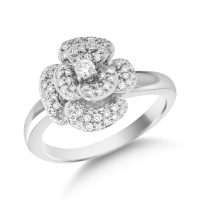 Inel din aur alb cu diamante de 0.56ct