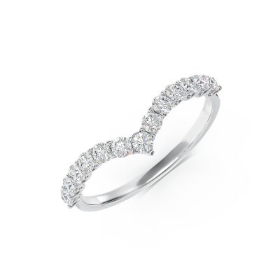 Inel din aur alb cu diamante de 0.5ct