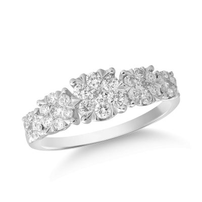 Inel din aur alb cu diamante de 0.5ct