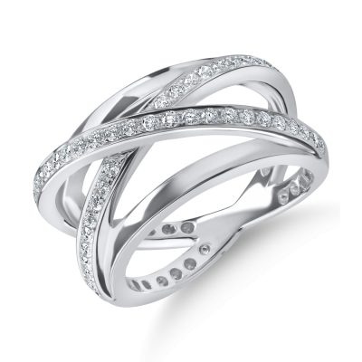 Inel din aur alb cu diamante de 0.5ct