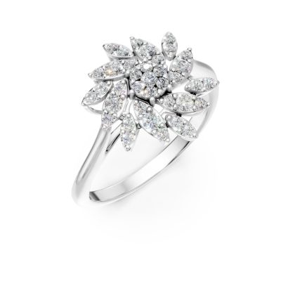 Inel din aur alb cu diamante de 0.5ct
