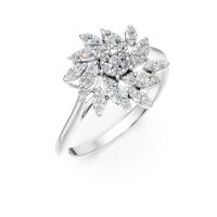 Inel din aur alb cu diamante de 0.5ct