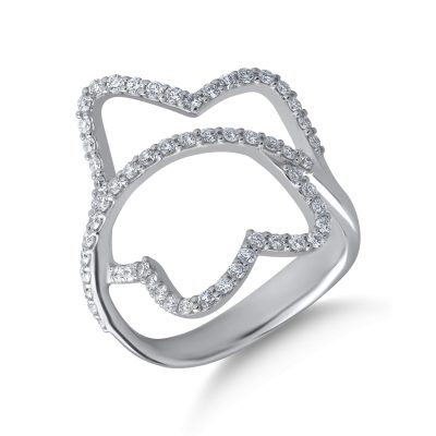 Inel din aur alb cu diamante de 0.63ct