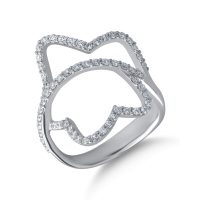 Inel din aur alb cu diamante de 0.63ct