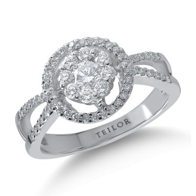 Inel din aur alb cu diamante de 0.66ct