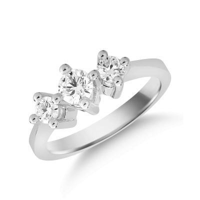 Inel din aur alb cu diamante de 0.67ct
