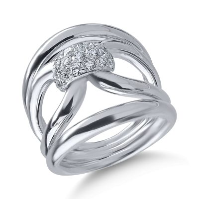 Inel din aur alb cu diamante de 0.67ct