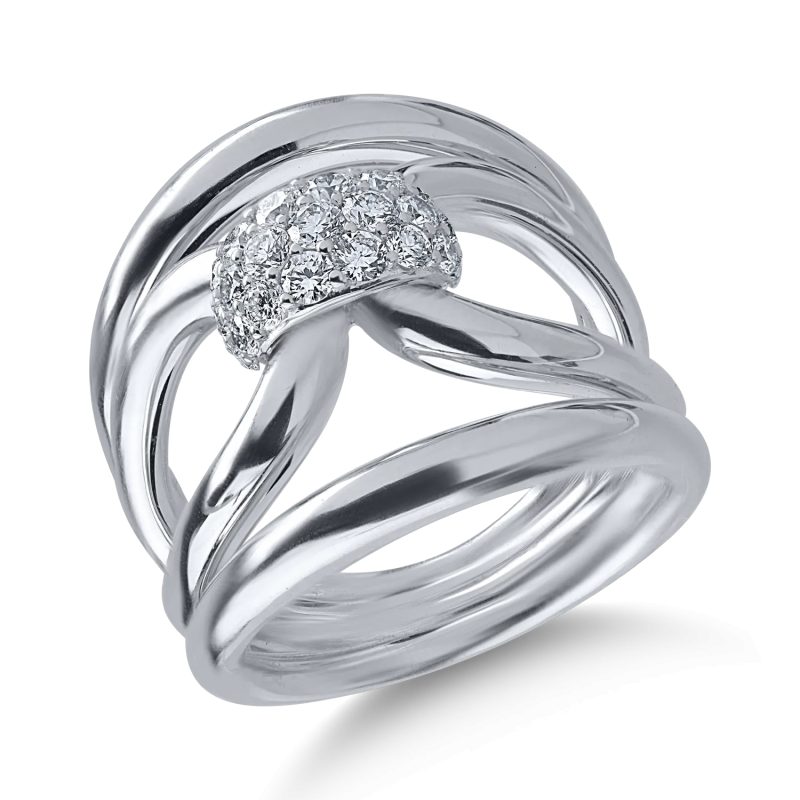 Inel din aur alb cu diamante de 0.67ct