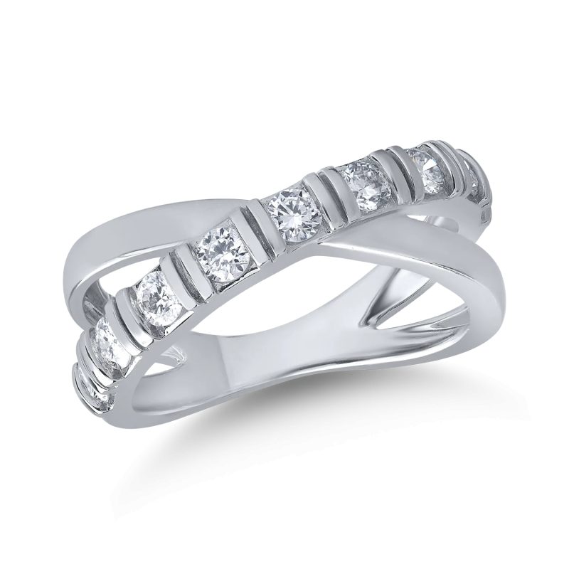 Inel din aur alb cu diamante de 0.708ct