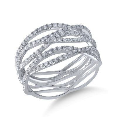 Inel din aur alb cu diamante de 0.73ct