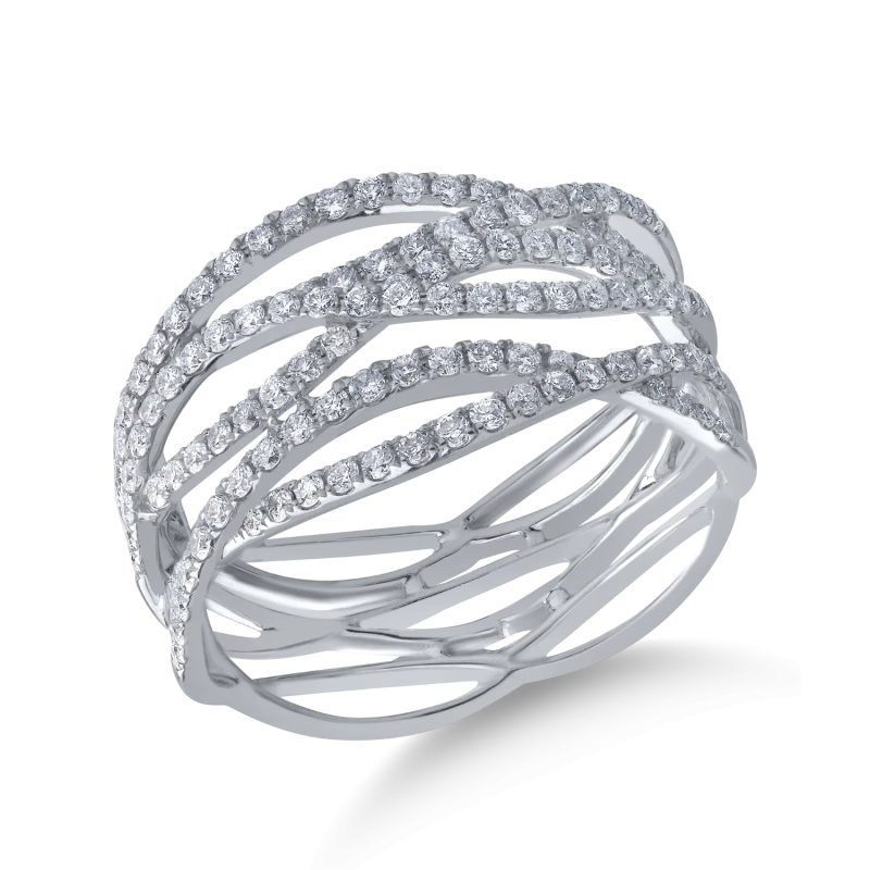 Inel din aur alb cu diamante de 0.73ct