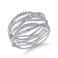 Inel din aur alb cu diamante de 0.73ct