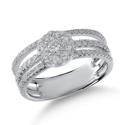 Inel din aur alb cu diamante de 0.82ct