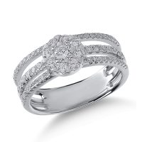 Inel din aur alb cu diamante de 0.82ct