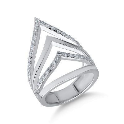Inel din aur alb cu diamante de 0.84ct