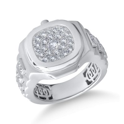 Inel din aur alb cu diamante de 0.85ct