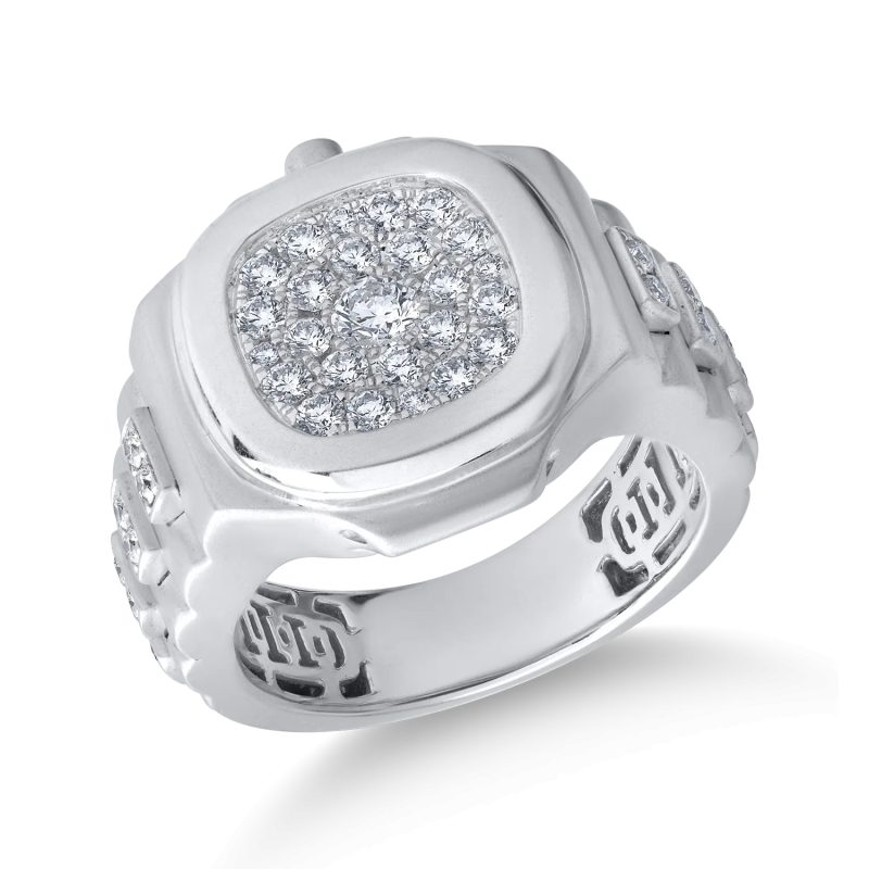 Inel din aur alb cu diamante de 0.85ct