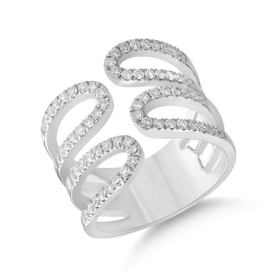 Inel din aur alb cu diamante de 0.8ct
