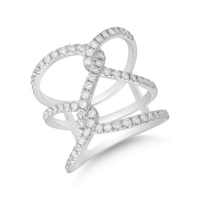Inel din aur alb cu diamante de 0.95ct